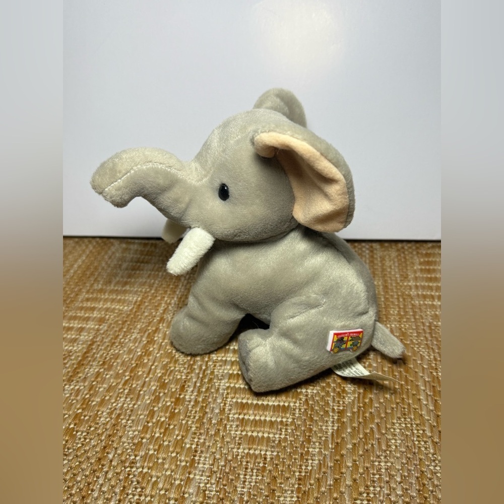 Barnum Animal Crackers Vintage 7" Elephant Stuffed Animal, Plush